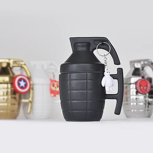 Funny Grenade Mug With Lid Spoon Creative Military Bomb Ceramic Coffee Tea Cup 280ml Porcelain Novelty