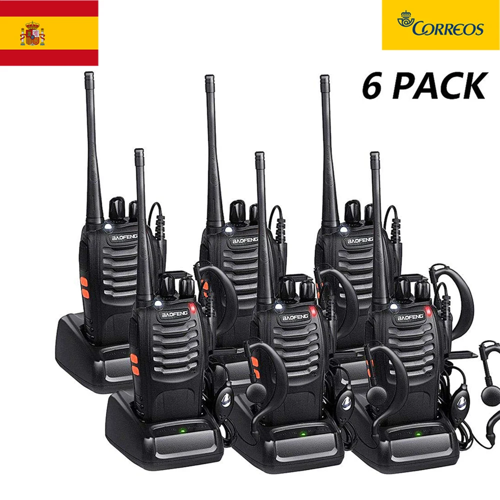 6PCS Two-Way Radio Walkie Talkie Bf-888s Baofeng With 5w CB Scanner Handheld Ham HF Transceiver | Мобильные телефоны и