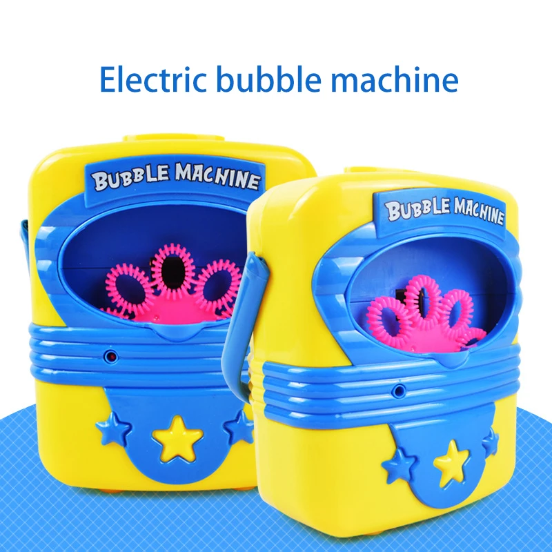 Портативный Электрический пузыря дуя игрушка творческий открытый пускать мыльные Электрический Автоматической воды дует maker machine