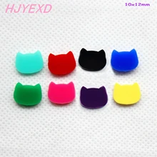 12 мм акриловые серьги в форме кошачьей головы(без гвоздей) Ювелирные Аксессуары ассорти цветов Лазерная резка 0,4"-AC1343