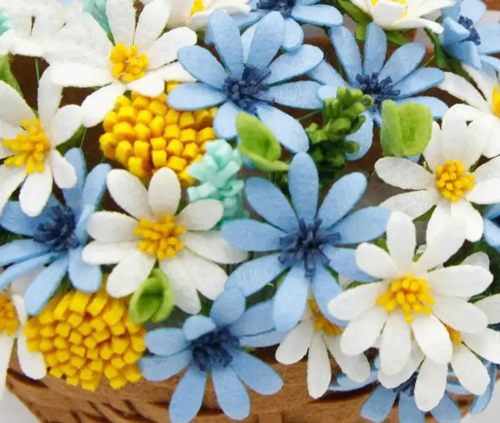

felt diy craft Felt Flower Decoration Free Cutting DIY Material Package Handmade Cloth Flower For Gifts and Home Decor
