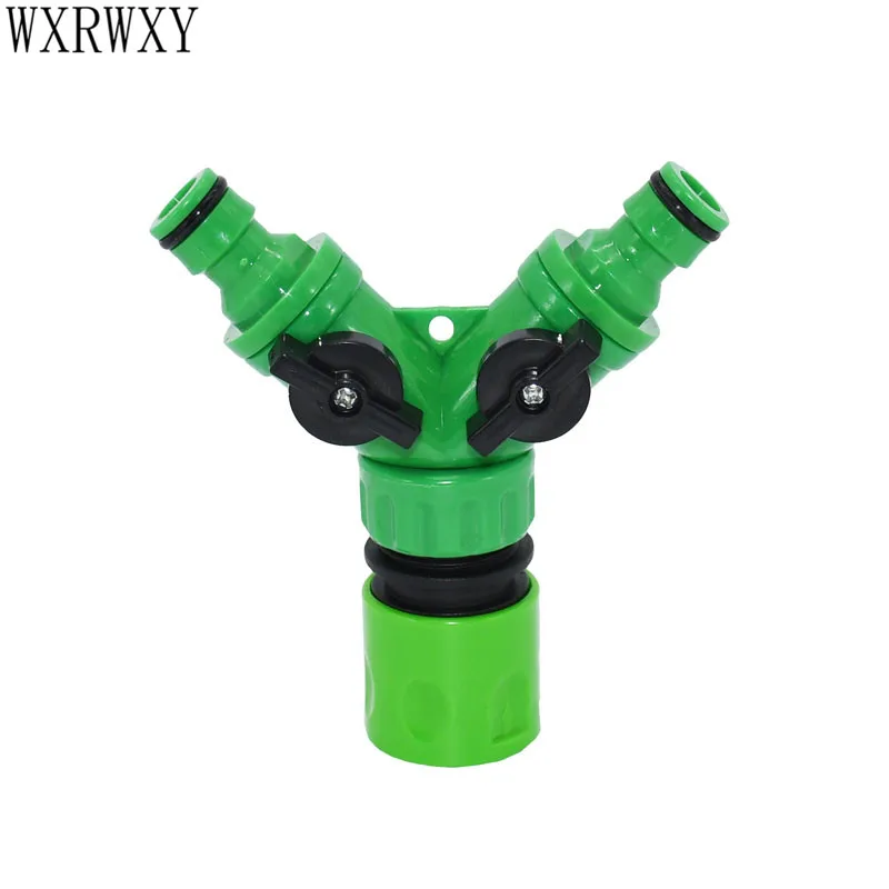 

wxrwxy Garden Irrigation 2 way tap Quick connector 3/4 Female irrigation valve splitter watering up tap 6pcs