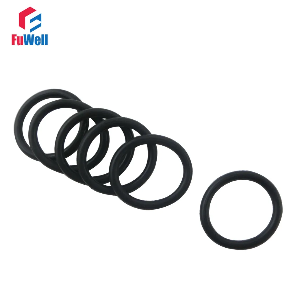 3mm Cross Section Nitrile Rubber NBR O-Ring Seal Black Washer Ring OD 10mm-80mm 