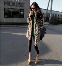 Hot new fashion high quality sexy leopard coat women winter jacket luxury fur coat female jacket coat