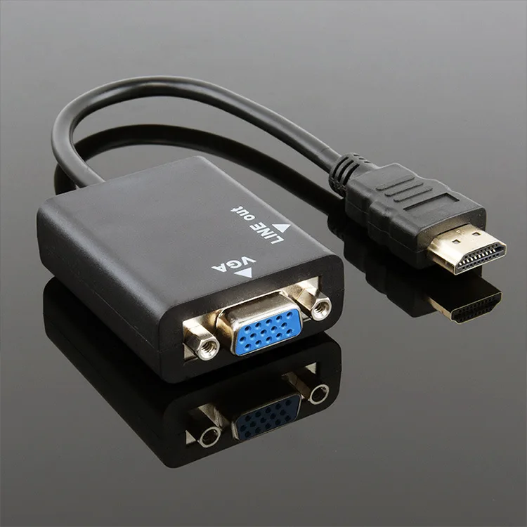 HDMI к VGA адаптер конвертер кабель с аудио кабель Поддержка HD 1080P для ПК ноутбук 0321