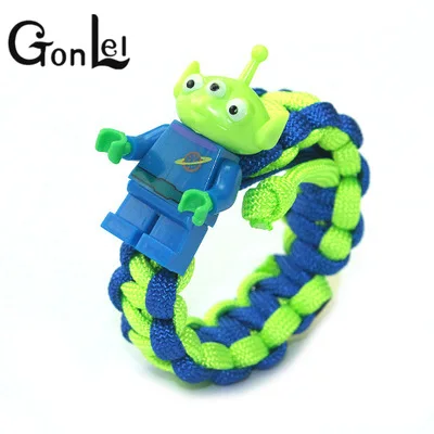 

Buzz Lightyear Bracelet Handmade Figure Super Hero Iron Man Batman Darth Vader Chicken Unicorn Panda Building Blocks Bricks Toys