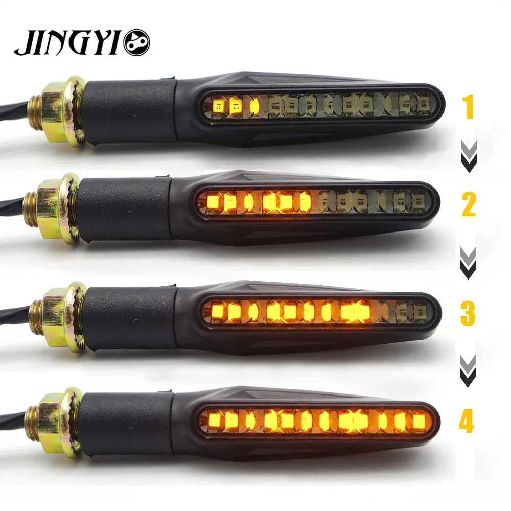 

Flowing water Clignotant Moto LED Blinker Motorcycle Turn Signal Light Indicator Flasher FOR KAWASAKI Z300 Z750 Z800 Z900 Z1000