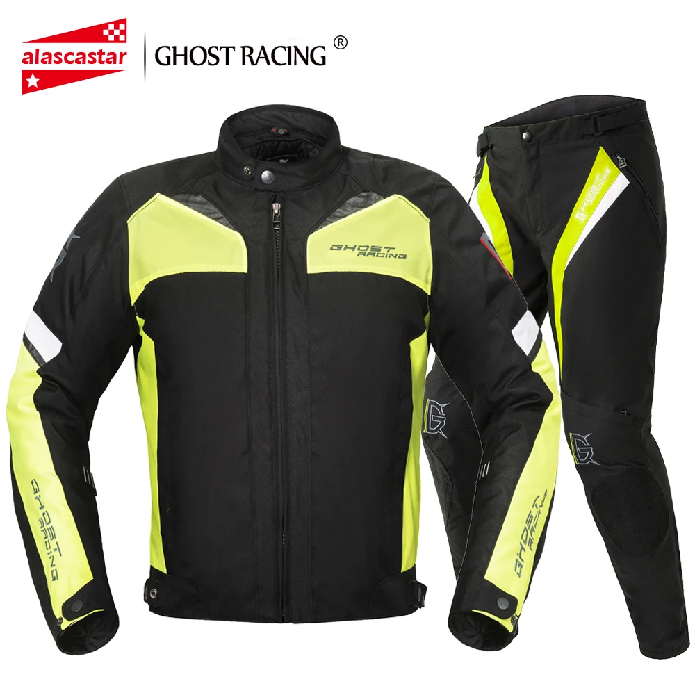 

GHOST RACING Motorcycle Jackets+Moto Pants Windproof Waterproof Jaqueta Moto Jacket Riding Racing Motocross Jacket Motorcycle