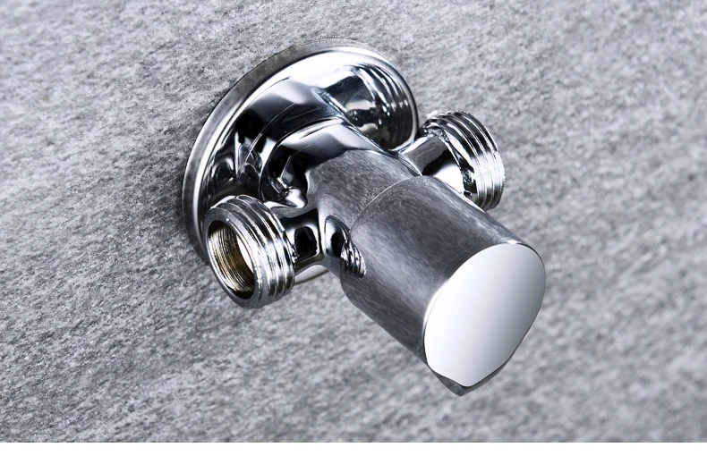 Твердая латунь 1 в 2 из высокое качество треугольный клапан настенное крепление Ванная комната туалет кран угловой переключатель G1/2