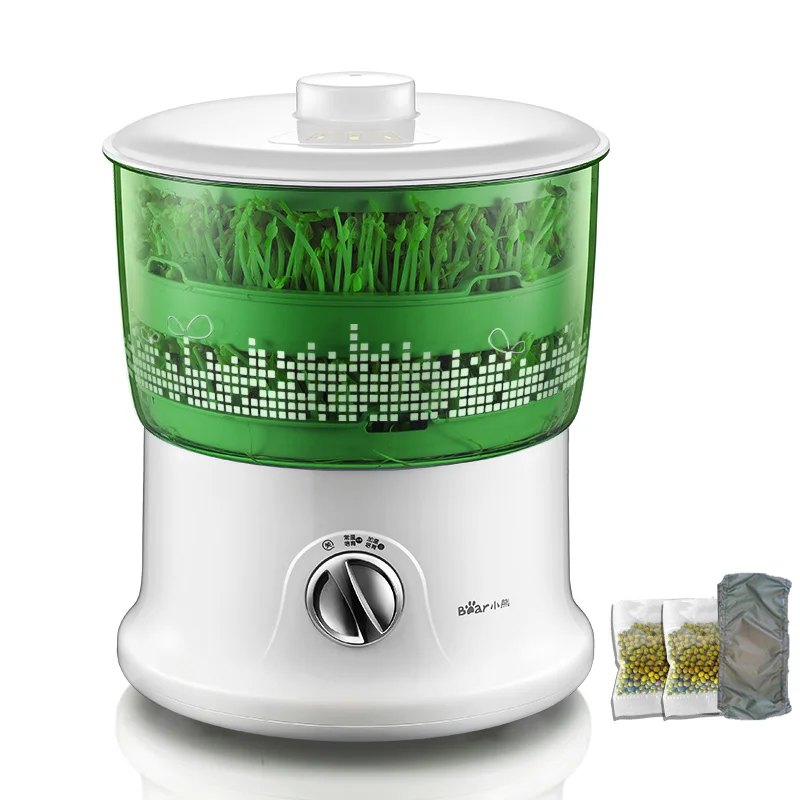 

Bear DYJ-A02A1 Bean Sprouts Machine Household Fully Automatic Special Double Layer High Capacity Thermostat Growing Machine