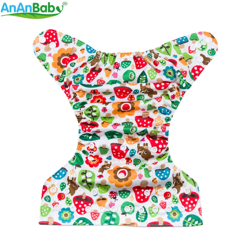 [Ananbaby] подгузник новинка детская ткань Регулируемые Моющиеся Водонепроницаемые