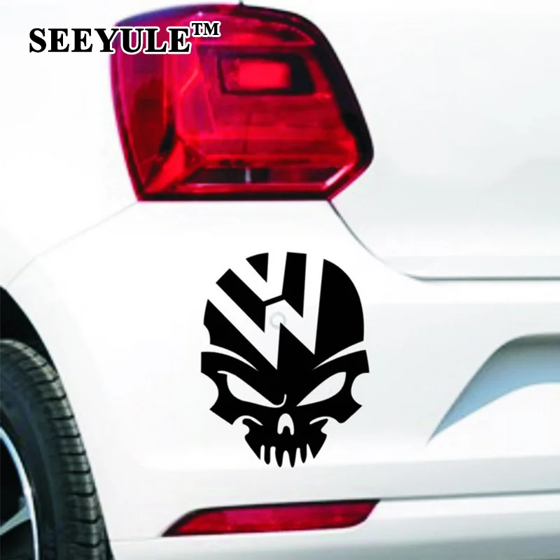 1 шт. стикер SEEYULE Ghost Rider Skull Crazy Car Эмблема Крышка топливного бака Виниловая