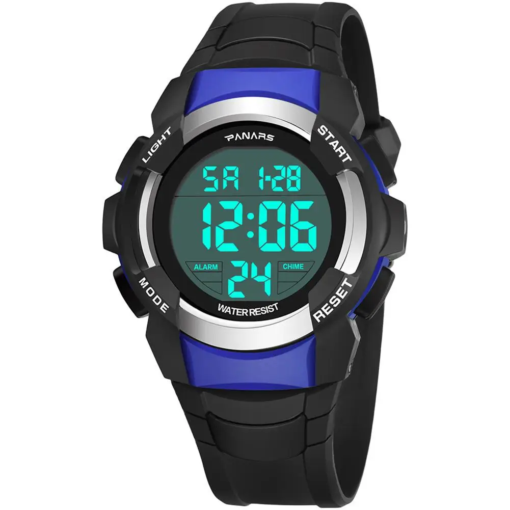 Новые модные водостойкие наружные мужские цифровые наручные часы с секундомером