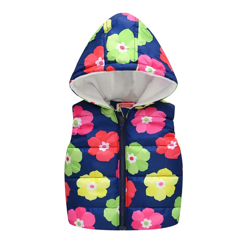 Autumn Winter Girls Vests Children's Cotton Warm Coat Baby Boy Dinosaur Hooded Waistcoat Kids Cartoon Cute Outerwear Clothing Outerwear & Coats luxury Outerwear & Coats