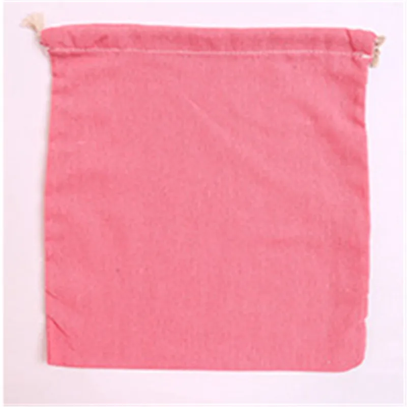 1 шт. ручная сумка на шнурке с изображением фламинго клубники хлопковая Льняная сумка для хранения упаковки дорожная женская маленькая тканевая сумка - Цвет: Pink
