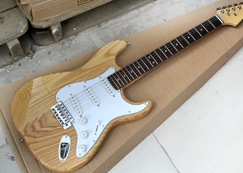 Factory Wholesale Elm Body Small Folrd Rose Electric Guitar with SSS