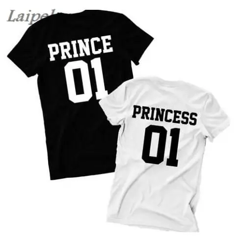 2018 Couple Prince 01 T Shirt Princess 01 Letter Print T-Shirt Women Men Hipster Fashion Tshirt Casual Couple T Shirt For Lover 2018 Couple Prince 01 T Shirt Princess 01 Letter Print T-Shirt Women Men Hipster Fashion Tshirt Casual Couple T Shirt For Lover