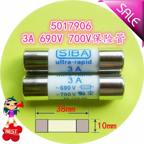 20pcs 10*38 1000V 30KA 500mA 1A 2A 3A 8A 10A 12A 16A DMI Multimeter fuse tube 5019906