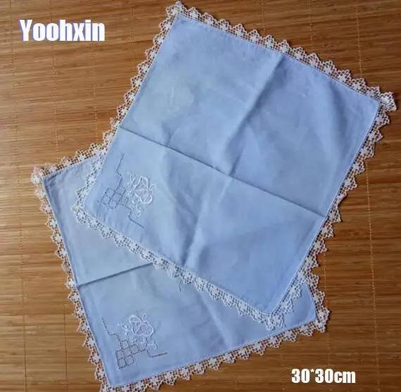 الفاخرة الدانتيل القطن تحديد الموقع كأس كوستر القدح المطبخ عيد الميلاد الطعام الجدول مكان حصيرة القماش التطريز الشاي القهوة المفرش سادة طبق