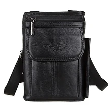 CHEER SOUL Мужская модная небольшая сумка на пояс из натуральной кожи Мужская мобильная телефонная упаковка кошелек Повседневная поясная сумка кожаная поясная сумка L-011