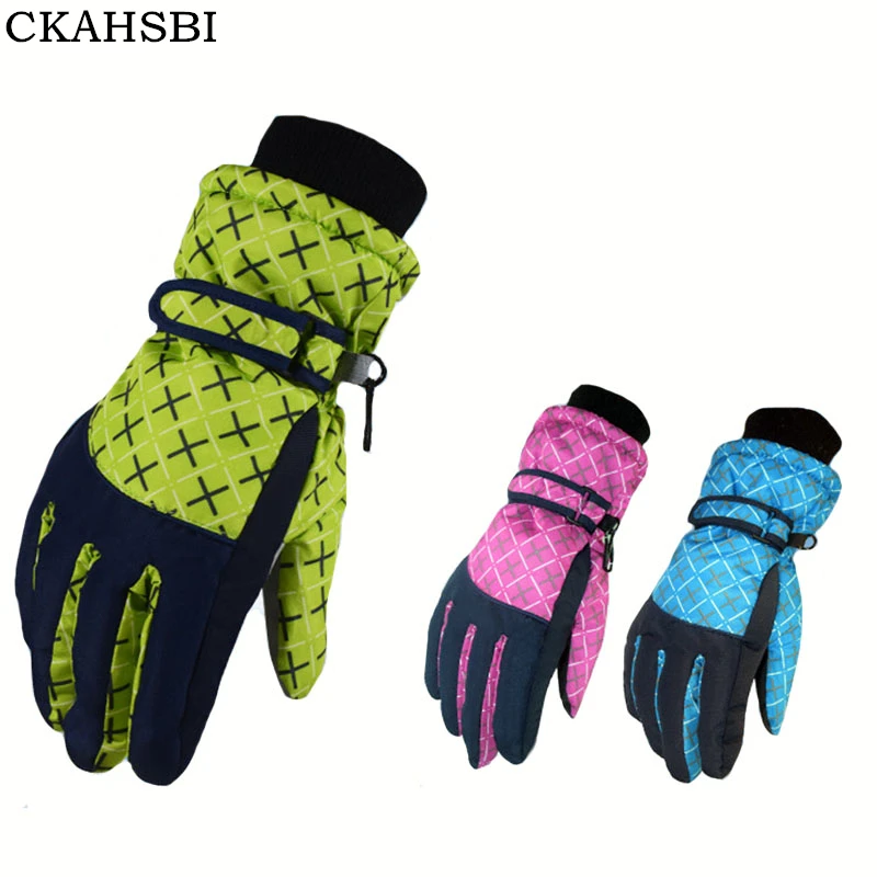 

CKAHSBI Ski Gloves Outdoor Women Cycling Snow Mittens Anti Skid Sports Winter Gloves Windproof Durable Skiing Snowboard Mittens
