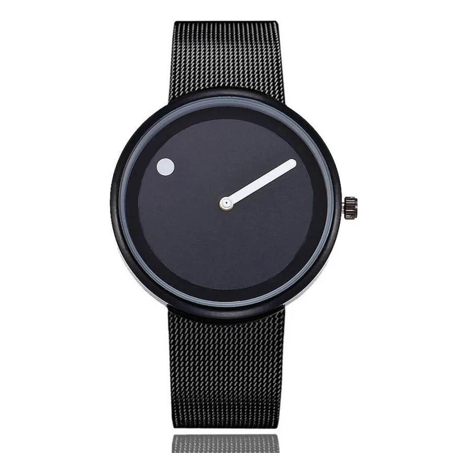Lover's Watches Cool Minimalist Style Wristwatch Stainless Steel Creative Design Dot and Line Simple Stylish Quartz Wristwatches Lover's Watches Cool Minimalist Style Wristwatch Stainless Steel Creative Design Dot and Line Simple Stylish Quartz Wristwatches