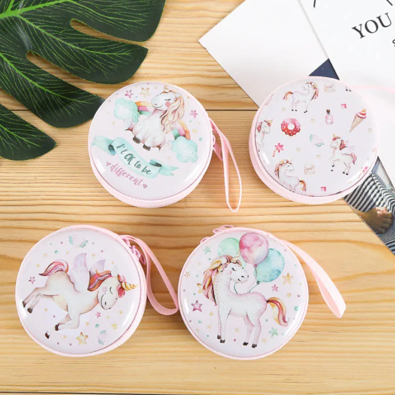 

1Pcs cute cartoon earphone earphone box tinplate earphone storage box memory card storage box hard box zipper bag
