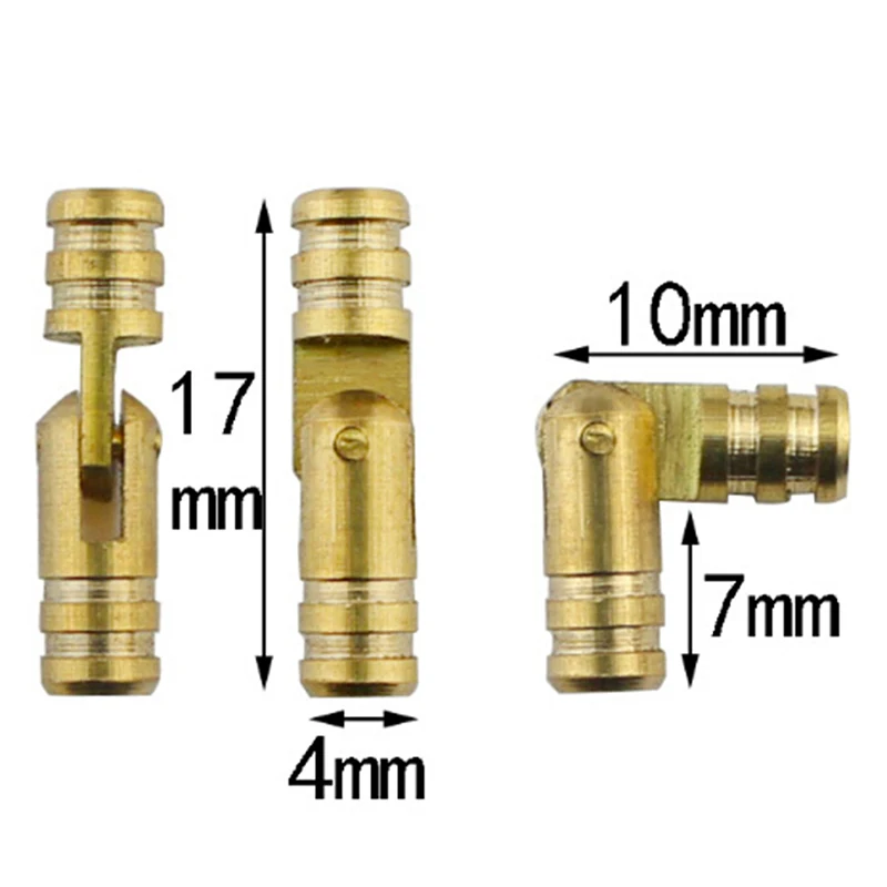 10 шт. медный бочонок петли цилиндрический скрытый шкаф скрытые невидимые латунные петли для мебельной фурнитуры 20*4 мм
