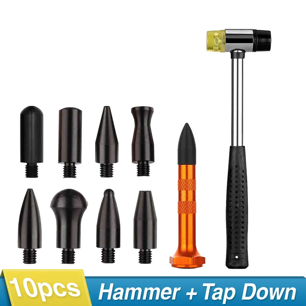 10Pcs Dent Repair Tool Kits Paintless Dent Removal Tap Down Tools Dent