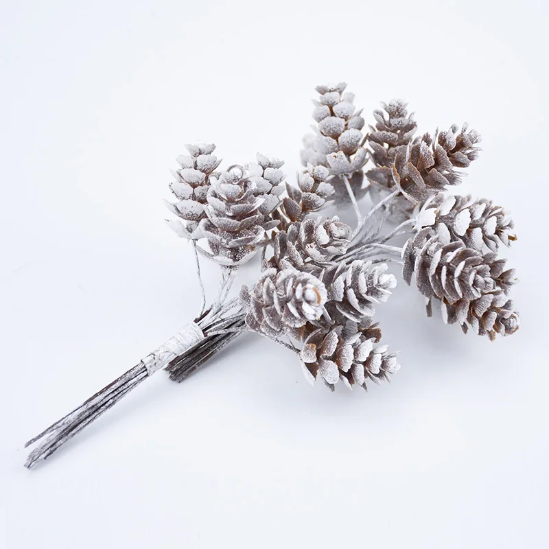 Plantas Falsas-Artificiales, Cono de Pino, Flores Decorativas, Coronas de Navidad, Decoración del Hogar, Regalos Artesanales, Pompón Hecho A Mano, Paquete de 10 Uds. - Imagen 3