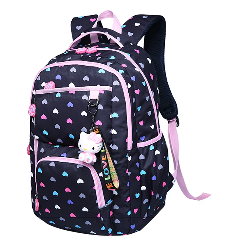 High Quality Senior School Backpack Floral Print Girl School Bag Kid