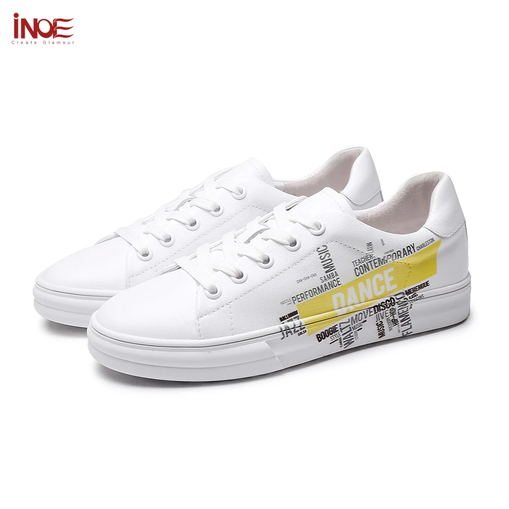 Décontractées Black Motif Sneakers Noir Lettre Marche De Cuir Automne white La Inoe Conduite En Blanc Femmes Voiture Printemps Appartements Chaussures Véritable Pour ax6wgaRqY8