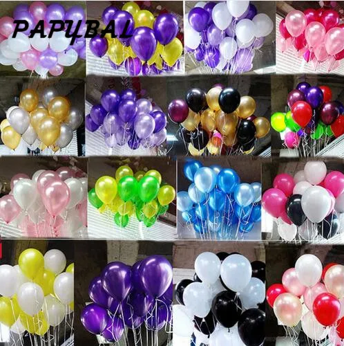 

100pcs 10 Inch 1.5g Pearl light Latex Balloons Air Balls Inflatable Wedding Birthday Party Decoration Supplies Kids Classic Toys