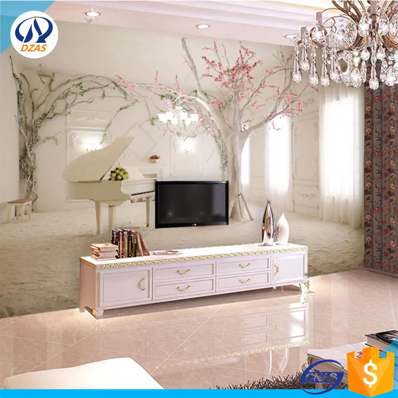 Tv Background Wall Paper 3d Stereo Wallpaper European Style