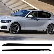 Voiture M Performance Logo autocollants pour BMW 1 série F20 F21 118i 120i 125i 128i 135i M bandes latérales vinyle Tuning accessoires de voiture