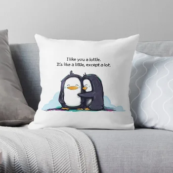 

I Like You a Lottle Penguins Pillow Covers Cases Pattern Nordic Cover Cushion Pillowcase Square Print