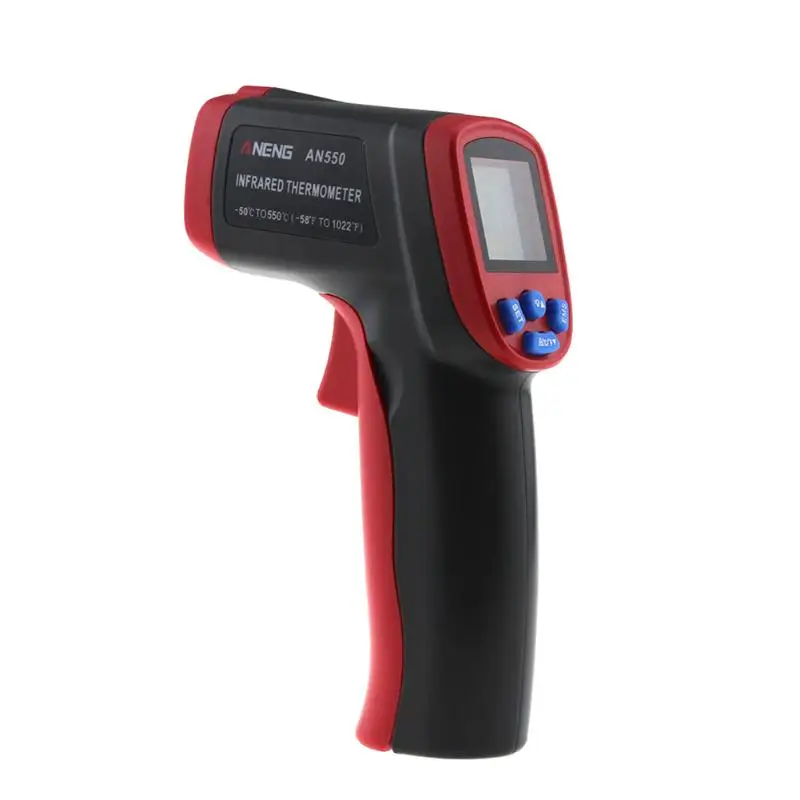 AENEG AN550 цифровой термометр красный лазерный инфракрасный термометр Бесконтактный ИК пирометр ЖК-измеритель температуры пистолет точка