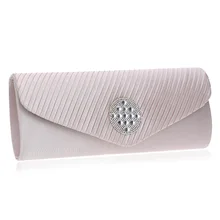 2016 frauen Tageskupplungen Neue Single Schulter Handtasche Seide Falten Damen Abendtaschen Handtaschen Geldbörsen Weibliche Süße Partei Clutch Sac
