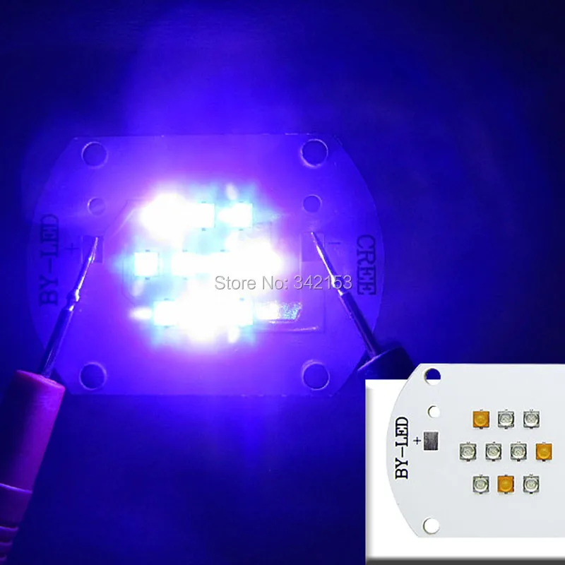 Cree XTE XT E 50W Ярко синий (7 шт.) + теплый белый (3 Светодиодный фонарь ярко яркий 1500 мА