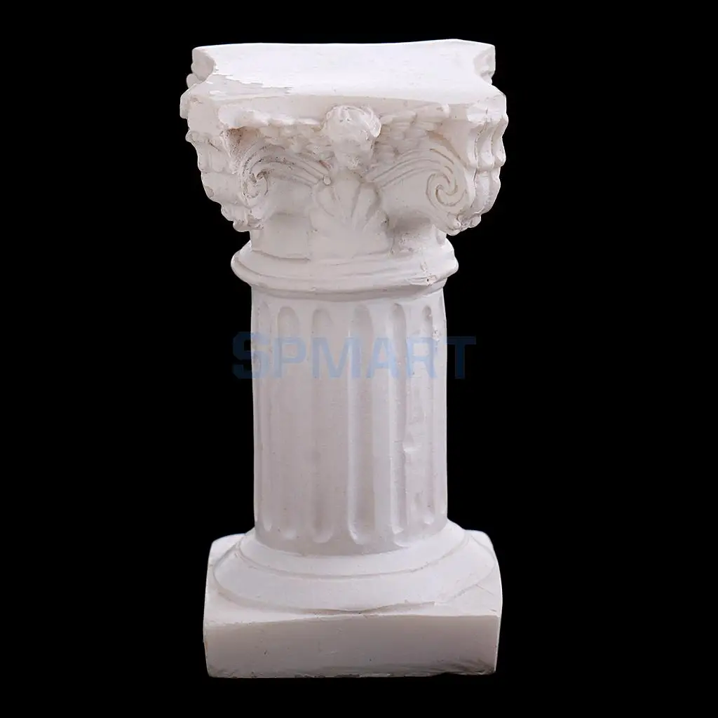 Resin Roman Column Pillar Model Statue Miniature for Sandplay Sand Table Game Kits Garden Yard Diorama Scenery Layout Accessory