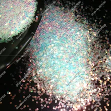 1 мм переливающийся белый цвет с золотой свет блеск круглый точка блестка Spangle формы для DIY Дизайн ногтей Блестки для рукоделия украшения