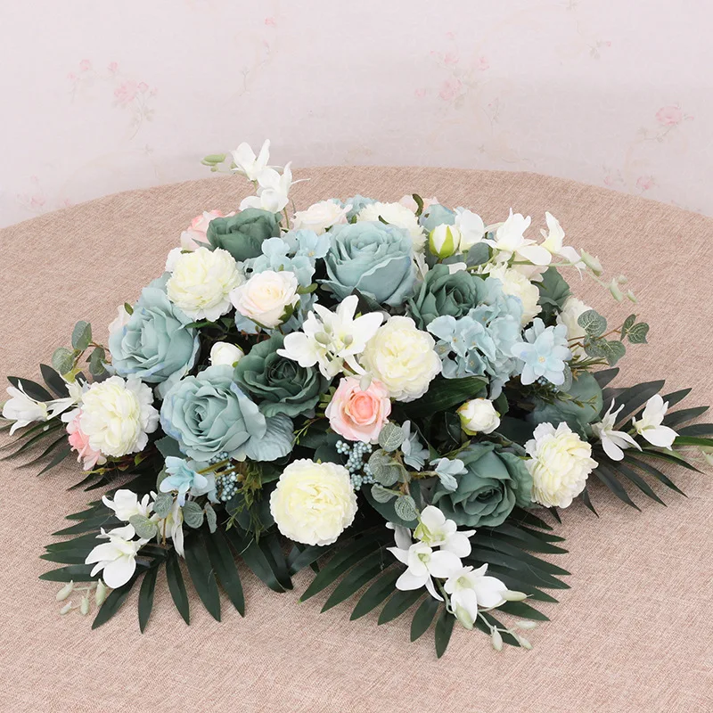 JAROWN Podium Bouquet Meeting Table Flower Business Artificial Fake Rose Lily Flowers Wedding Party Decor Rostrum Front Desk Put (5)