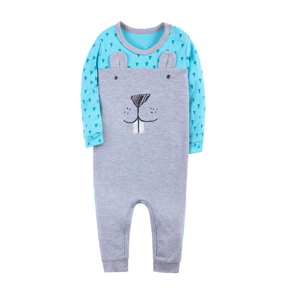 

2018 baby Rompers long sleeve t-shirt + pants infant suit lovely animal pattern suit boy and girl clothes infant baby romper