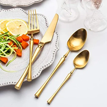 

4 Pcs Small Waist Steak Cutters Spoons Forks Sets 304 Stainless Steel Western-style Food Tableware Flatware