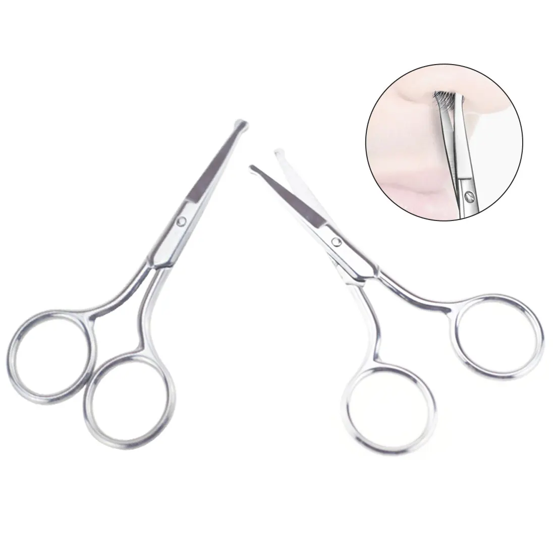 Eyebrow Mustache Scissor for Men Stainless Steel Beard Scissor Barber