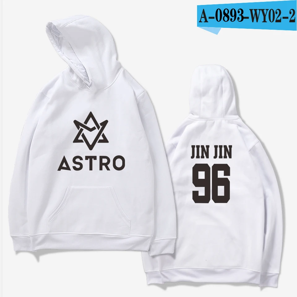 Frdun Tommy Kpop ASTRO Hoodies Moletom STAR Group Spring Women/Men Harajuku Sweatshirt Casual Hoodie Men/Women Clothing - Цвет: white