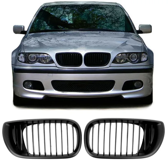 Shipping From Eu Black Kidney Grills Front Car Grille For Bmw E46