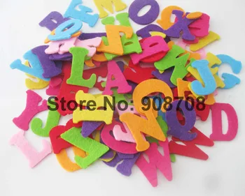 

100pcs Alphabet letters cutting felt appliques Mix randomly 100pcs 27mm scrapbook DIY