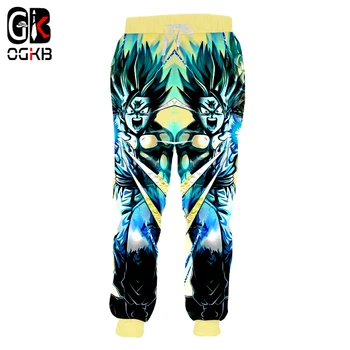 

OGKB Fall Spring Men's Funny Print Super Saiyan Gohan 3D Sweatpants Casual Sweat Pants Anime Man Sportswear Full Length Pants