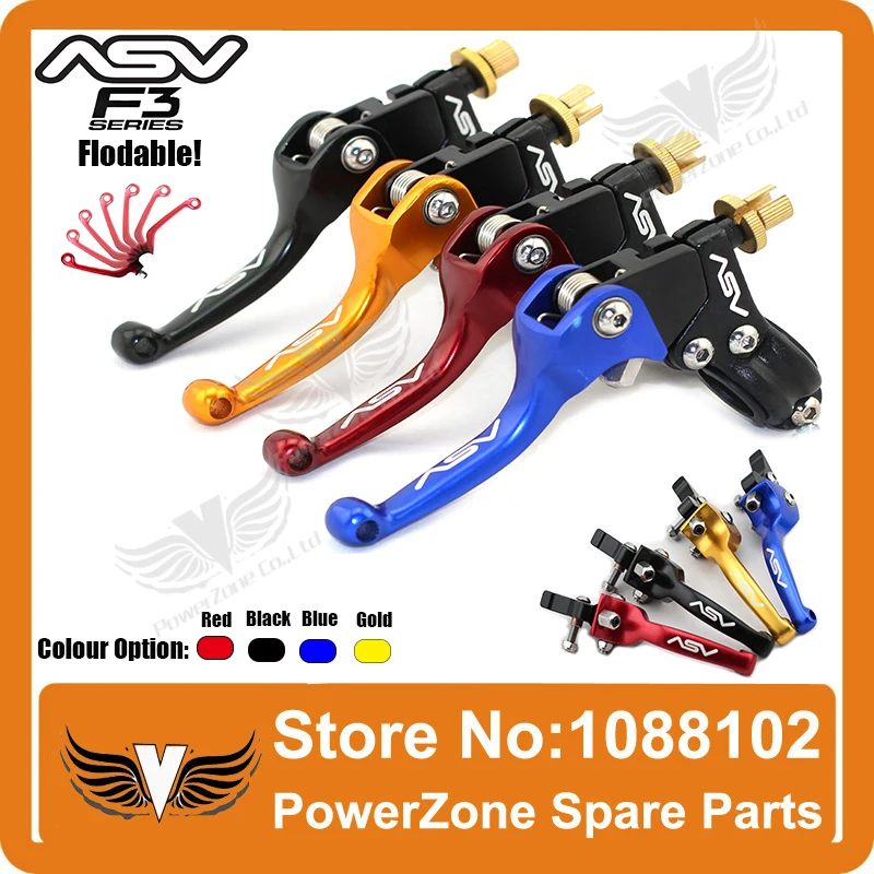 Aluminum ASV F3 Short Clutch Brake Folding Lever 4 Color Racing Motorcycle Pit Dirt Bike IRBIS KAYO BSE CRF Modify